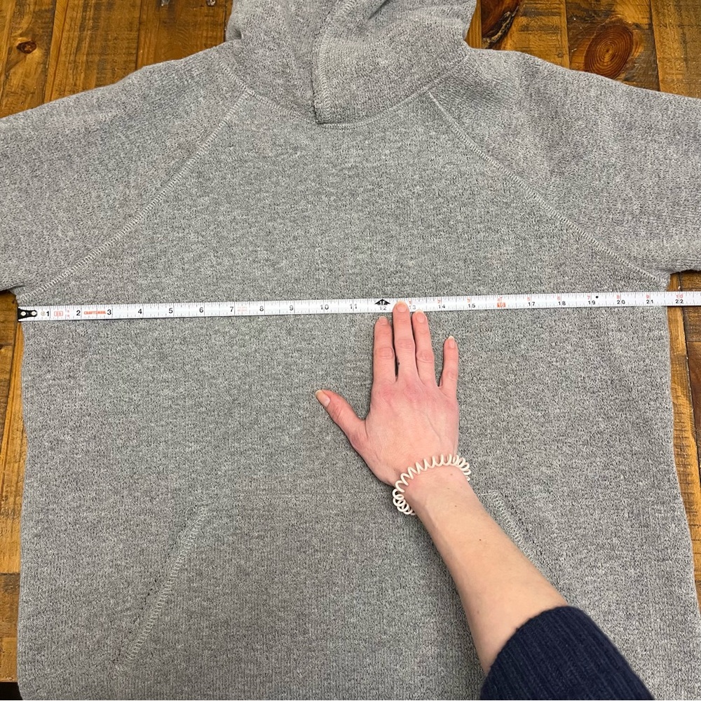 Duckworth Powder Hoodie Grey Rambouillet Merino Fleece Wool Made in USA $175 USD - Picture 14 of 15